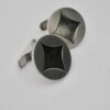 Hans Hansen, pair of oxidised decorated large silver cufflinks, Denmark, 1973 London import marks (Ref S786) - Image 2