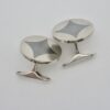 Hans Hansen, pair of oxidised decorated large silver cufflinks, Denmark, 1973 London import marks (Ref S786) - Image 4
