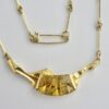 Bjorn Weckström and Bernd Munsteiner for Lapponia, 14 carat gold citrine necklace, Finland, 1986 (Ref S879) SOLD