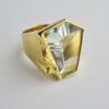 Bjorn Weckström and Bernd Munsteiner for Lapponia, 18 carat gold aquamarine 'Nereia' ring, Finland, circa 1990 (Ref S878) SOLD