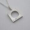 Arne Johansen, silver minimalist cut out pendant on chain, Denmark, circa 1970 (Ref S831HH) SOLD - Image 3