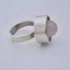 Niels Erik From, rose quartz bead set silver ring, Denmark, circa 1970 (Ref S798HH) - Image 2