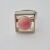 Niels Erik From, rhodochrosite bead set silver ring, Denmark, circa 1970 (Ref S797) SOLD - Image 2