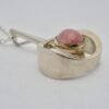 Niels Erik From, rhodochrosite set silver pendant on chain, Denmark, 1978 London import mark (Ref S804) SOLD - Image 2
