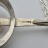 Niels Erik From, rhodochrosite set silver pendant on chain, Denmark, 1978 London import mark (Ref S804) SOLD - Image 6