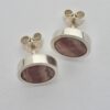 Arne Johansen, pair of rhodochrosite set silver ear studs, Denmark, circa 1975 (Ref S813) SOLD - Image 4