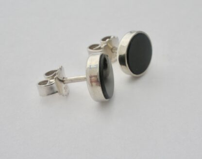 Niels Erik From, pair of round black onyx ear studs, Denmark, circa 1975 (Ref S814) SOLD - Image 4