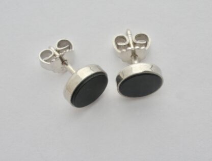 Niels Erik From, pair of round black onyx ear studs, Denmark, circa 1975 (Ref S814) SOLD - Image 3