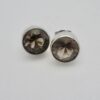 Niels Erik From (attributed), pair of smoky quartz set silver ear studs, Denmark, circa 1980 (Ref S818) SOLD