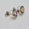 Niels Erik From (attributed), pair of smoky quartz set silver ear studs, Denmark, circa 1980 (Ref S818) SOLD - Image 2