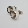 Niels Erik From (attributed), pair of smoky quartz set silver ear studs, Denmark, circa 1980 (Ref S818) SOLD - Image 3