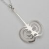 Jorma Laine for Kultateollisuus Ky, silver 'apple' pendant on chain, Finland, circa 1975 (Ref S815) SOLD
