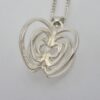 Jorma Laine for Kultateollisuus Ky (attributed), silver 3D 'apple' pendant on chain, Finland, circa 1975 (Ref S817) SOLD