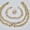 Graham Watling of Lacock, silver gilt chain, bracelet and drop earrings set, London, circa 1986 (Ref S849) SOLD