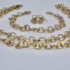 Graham Watling of Lacock, silver gilt chain, bracelet and drop earrings set, London, circa 1986 (Ref S849) SOLD - Image 2