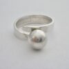 Bengt Hallberg, silver bead ring, Sweden, 1976 London import marks (Ref S917) SOLD