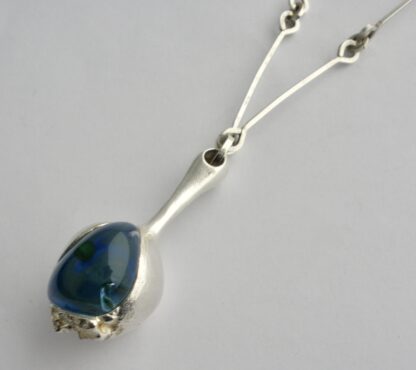 Bjorn Weckström for Lapponia, acrylic and silver 'Nectaris' pendant on chain, Finland 1974 (Ref S932) SOLD