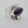 Niels Erik From, amethyst set silver ring, Denmark, circa 1975 (Ref S927) SOLD - Image 2