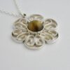 Jack Spencer, tiger eye set silver pendant on chain, Sheffield 1977 (Ref S950) SOLD - Image 2