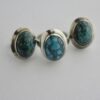 Anonymous, turquoise matrix mounted ring and ear studs set, Finland, circa 1960 (Ref S936) SOLD