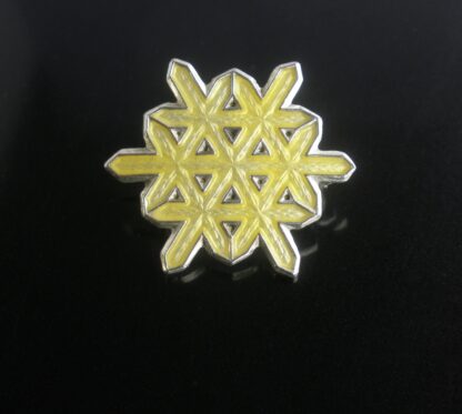 Ottar Hval, small yellow enamel and silver snowflake brooch, Norway, circa 1970 (Ref S972) SOLD