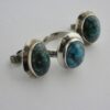 Anonymous, turquoise matrix mounted ring and ear studs set, Finland, circa 1960 (Ref S936) SOLD - Image 2