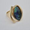 Søren Borup, 14 carat gold boulder opal set ring, Præstø, Denmark, circa 1975 (Ref S947) SOLD