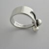 Anna-Greta Eker, for Norway Plus Designs Studio, silver three bead 'Ball' ring, Norway, 1975 London import marks (Ref S993) SOLD - Image 2