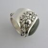 Michael Allen Bolton, nephrite jade and garnet silver ring, London 1975 (Ref S+16) SOLD - Image 4