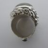 Michael Allen Bolton, nephrite jade and garnet silver ring, London 1975 (Ref S+16) SOLD - Image 8