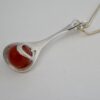Daniel Vior, silver and carnelian bead set 'Oblade' silver pendant on chain, Barcelona, Spain, of recent manufacture (Ref S+01) SOLD - Image 2