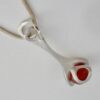 Daniel Vior, silver and carnelian bead set 'Oblade' silver pendant on chain, Barcelona, Spain, of recent manufacture (Ref S+01) SOLD - Image 5