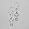 Jorma Laine for Kultateollisuus Ky (attributed), pair of silver 'Ruutu' earrings, Finland, circa 1970 (Ref S+06) SOLD