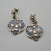 Malcolm Gray, pair of enamelled silver drop earrings, Scotland, circa 1980 (ref S+30) SOLD