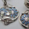 Malcolm Gray, pair of enamelled silver drop earrings, Scotland, circa 1980 (ref S+30) SOLD - Image 2