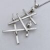 Jens Andersen and Erik Dunning, for A D Design, silver plated pendant, 1970s, Denmark (Ref S+76) SOLD - Image 3