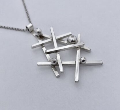 Jens Andersen and Erik Dunning, for A D Design, silver plated pendant, 1970s, Denmark (Ref S+76) SOLD - Image 2