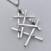 Jens Andersen and Erik Dunning, for A D Design, silver plated pendant, 1970s, Denmark (Ref S+76) SOLD