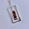 Unknown maker, banded agate silver pendant on a chain, French, circa 1970 (Ref S+101) SOLD