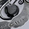 Georg Jensen, Moonlight Blossom moonstone set silver brooch, #159, Denmark, 1971 London import mark (Ref S+95)SOLD - Image 3