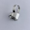 Kaunis Koru, rock crystal set silver ring, Finland 1970 (Ref S+115HH) SOLD - Image 4