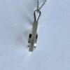 Arne Johansen, silver minimalist pendant on chain, Denmark, circa 1970 (S+203) SOLD - Image 2