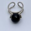 Unknown maker, tiger eye bead set silver ring, Denmark, circa 1970 (Ref S+174HH) - Image 2