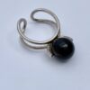 Unknown maker, tiger eye bead set silver ring, Denmark, circa 1970 (Ref S+174HH) - Image 3
