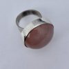 Niels Erik From, large rose quartz set silver ring, Denmark, circa 1970 (Ref S+207) - Image 2