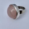 Niels Erik From, large rose quartz set silver ring, Denmark, circa 1970 (Ref S+207) - Image 4