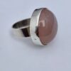 Niels Erik From, large rose quartz set silver ring, Denmark, circa 1970 (Ref S+207) - Image 3