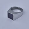 Arne Johansen, lapis lazuli set silver ring, Denmark, 1978 London import marks (Ref S+194) SOLD - Image 2