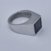 Arne Johansen, lapis lazuli set silver ring, Denmark, 1978 London import marks (Ref S+194) SOLD - Image 4