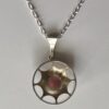 Kultaseppa Salovaara, rhodochrosite set silver pendant on a chain, Finland, circa 1975 (Ref S+236HH) SOLD - Image 4